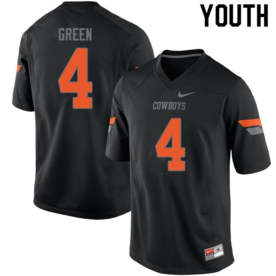 Youth #4 A.J. Green Oklahoma State Cowboys College Football Jerseys Sale-Black - Click Image to Close